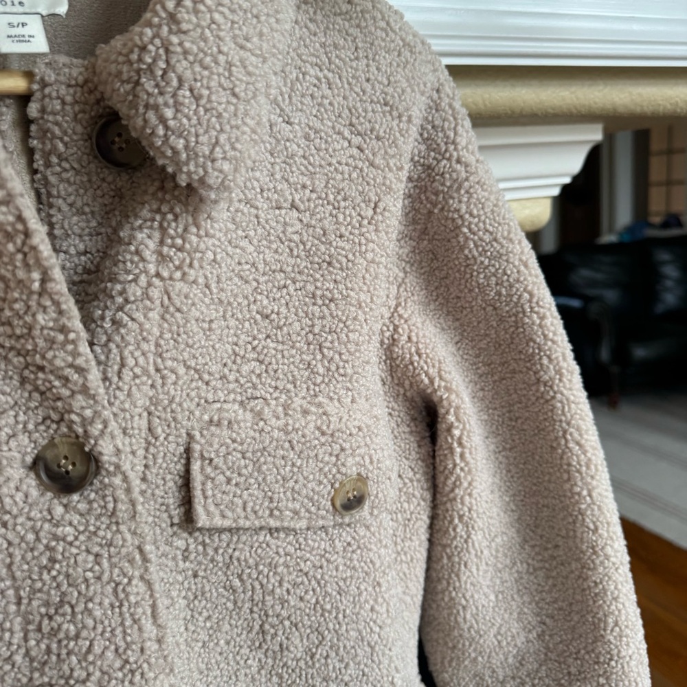 Joie Teddy Bear SHerpa Oversized Shacket Size Small - Picture 5 of 6